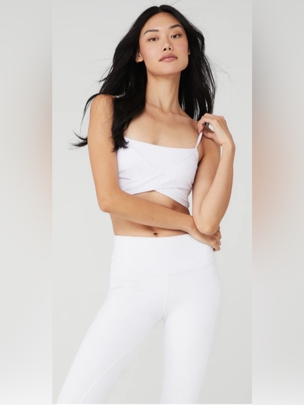 ALO Yoga White Airbrush Enzo Bra-Large-NWT